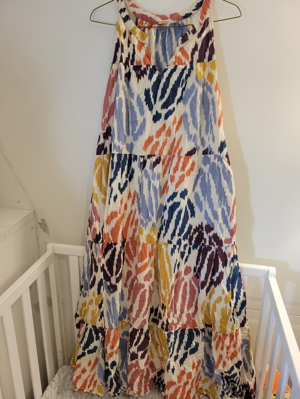 Tahari Tiered Dress, Multicolored